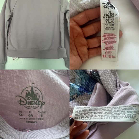 DISNEY FROZEN LONG SLEEVE SEQUINS Pullover Top Size XS - Picture 15 of 16